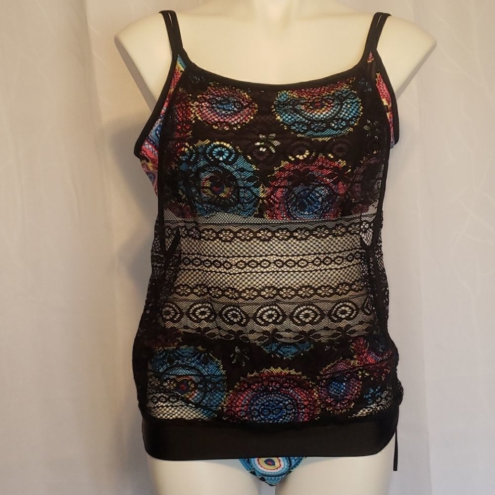 2 piece Tankini fits like a Large NEW